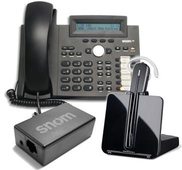 SNOM 320 + Plantronics CS540 + SNOM Wireless Headset Adapter Advanced